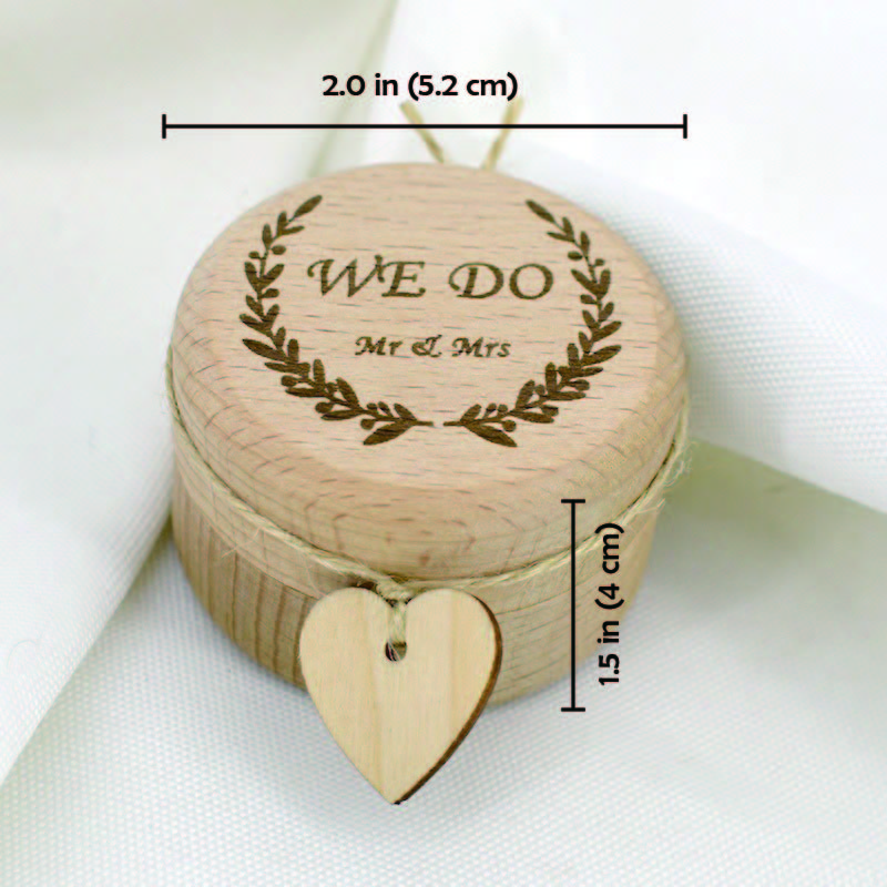 Personalized Wooden Ring Box with Custom Engraving